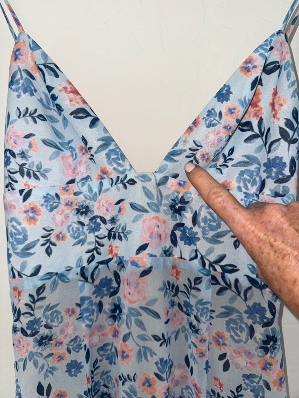 Lovers + Friends Blue and Pink Floral Maxi Dress - Picture 8 of 12